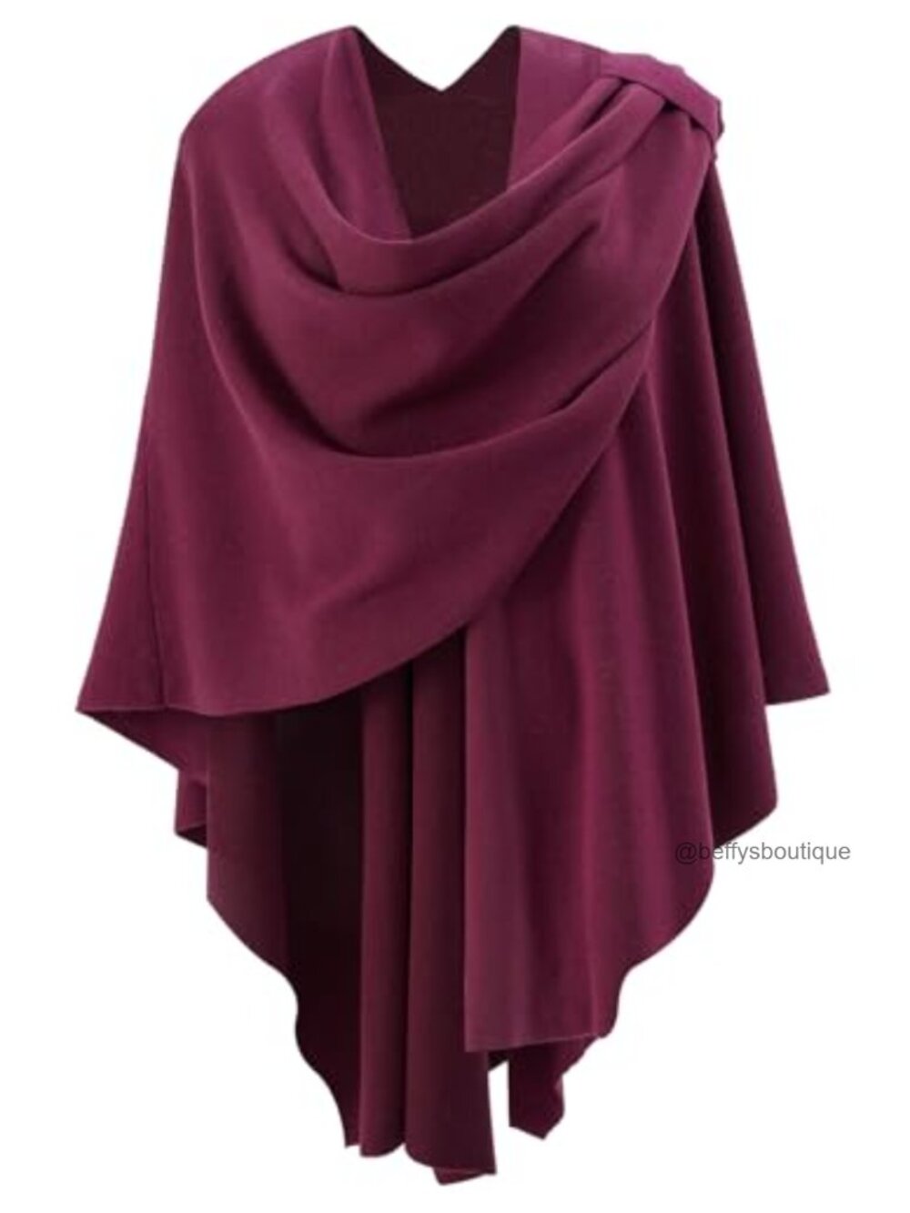 Cross Front Poncho Shawl Wrap for Wedding Formal Evening One Size
